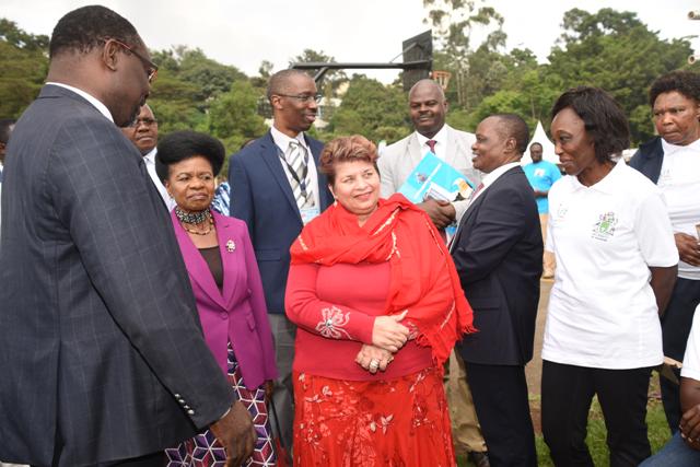 Chancellor and chair of council tour the stands at WAD 2019